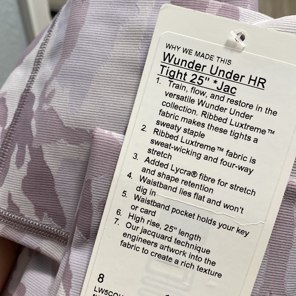 NWT Lululemon wunder under HR tight 25” *Jac - Picture 11 of 11
